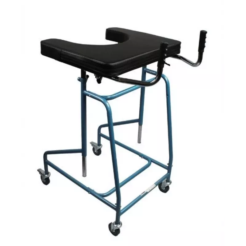 Vierrädriger Stützrollator VITEA CARE VCBK2A mit höhenverstellbarem, faltbarem Stahlrahmen, Bremsen, 4 Gummirädern, max. Belastung 125 kg