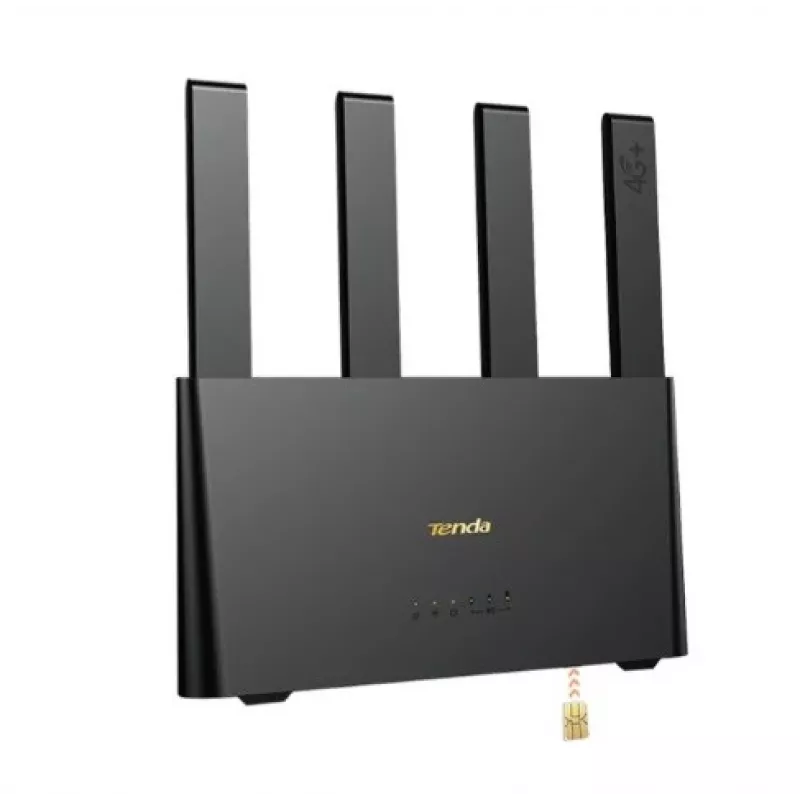 Router TENDA 4G08 4G LTE Wi‑Fi Dual‑Band 2,4/5 GHz, 4 integrierte Antennen, 2 LAN-Ports, bis zu 867/300 Mbit/s