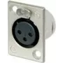 Neutrik NTR-NC3FP1 - -30 - 80 °C - Schwarz - Silber - UL 94 HB - IEC 61076-2-103 - IP 40 - IEC 68-2-20 (NC3FP-1)