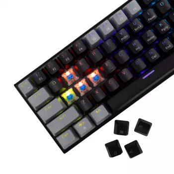 Mechanische Gaming-Tastatur White Shark Wakizashi GK-002121V2 — schwarz/grauer Rahmen, US Blue-Switches