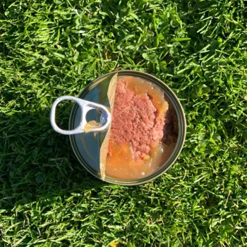 Nassfutter für Hunde OLLO Pure Rind und grüner Pansen 400 g Dose — adult, Protein 14,5 %, Fett 11,9 %, Feuchtigkeit 69 %