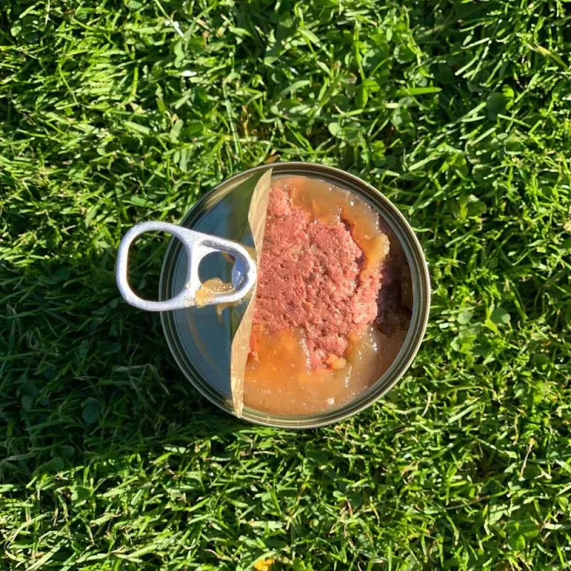 Nassfutter für Hunde OLLO Pure Rind und grüner Pansen 400 g Dose — adult, Protein 14,5 %, Fett 11,9 %, Feuchtigkeit 69 %