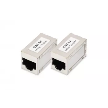 Digitus CAT 6A Modular-Kupplungen geschirmt 2 Stück RJ-45 Goldkontakte
