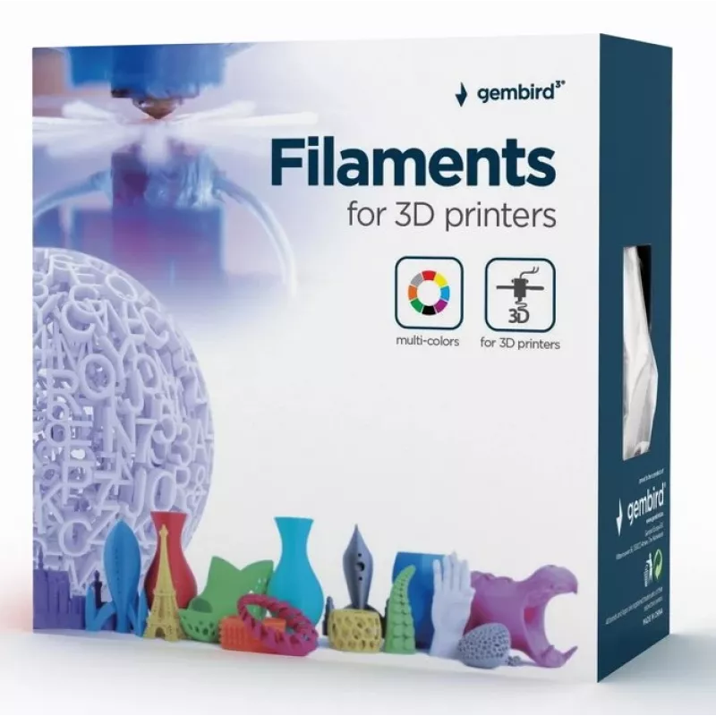 Gembird ABS-Filament 1,75 mm, 1 kg, Schwarz