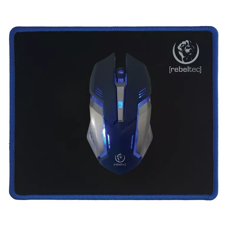 Tastatur Maus inklusive Rebeltec SHERMAN Gaming USB QZERTY Englisch Schwarz