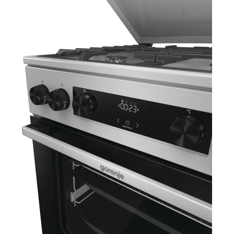 Gorenje GKS6C71XF Freistehender Herd mit Backofen Silber