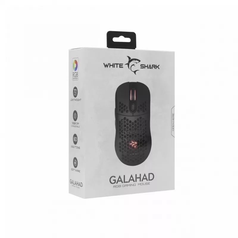 White Shark GM-5007 GALAHAD-B Gaming-Maus Schwarz
