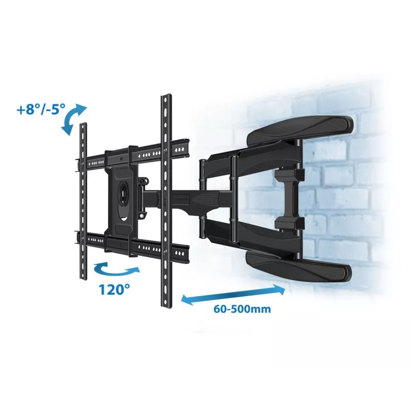 Wandhalterung ESPERANZA ERW021 für 40–85 Zoll Flachbildfernseher, Metall, neigbar, 6–50 cm Abstand, 68 kg Tragkraft, VESA 200x100–600x500 mm
