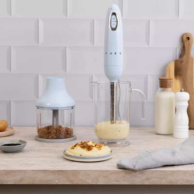 Smeg HBF03PBEU Stabmixer 700 W Hellblau, Edelstahl