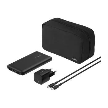 Belkin BoostCharge - Powerbank + AC-Netzteil - 10000 mAh - PD - 3 Ausgangsanschlüsse (24 Pin USB-C, 2 x USB)