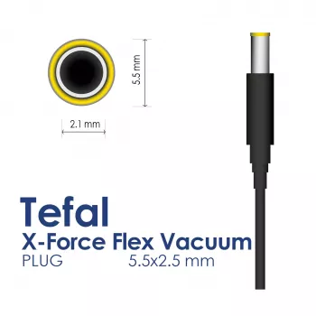 Akyga AK-PD-22 Netzteil für Tefal / Rowenta X-Force Flex 29 V / 0,74 A, 21,46 W, 5,5 x 2,5 mm, 1,8 m, Weiß