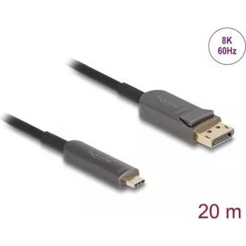 Aktives optisches Kabel DELOCK USB-C auf DisplayPort 20 m, Modell 81607