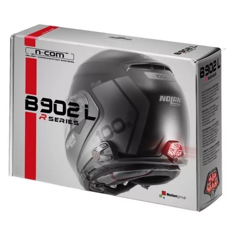 Nolan N-Com B902L R Motorrad-Gegensprechanlage, 1 Stück, Schwarz