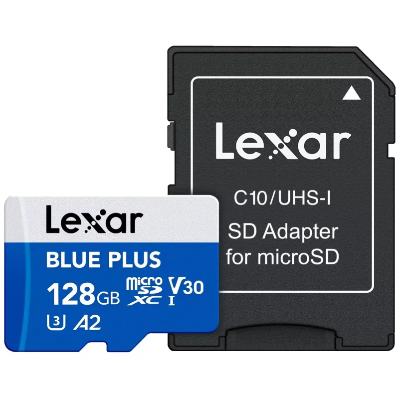 MicroSDXC-Speicherkarte Lexar BLUE PLUS 128 GB UHS‑I U3 V30 170 MB/s