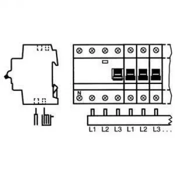 ABB 3-Phasen-Sammelschiene PS3/60 pro M compact 60 Module zum Ablängen PS3/60 (2CDL230001R1060)