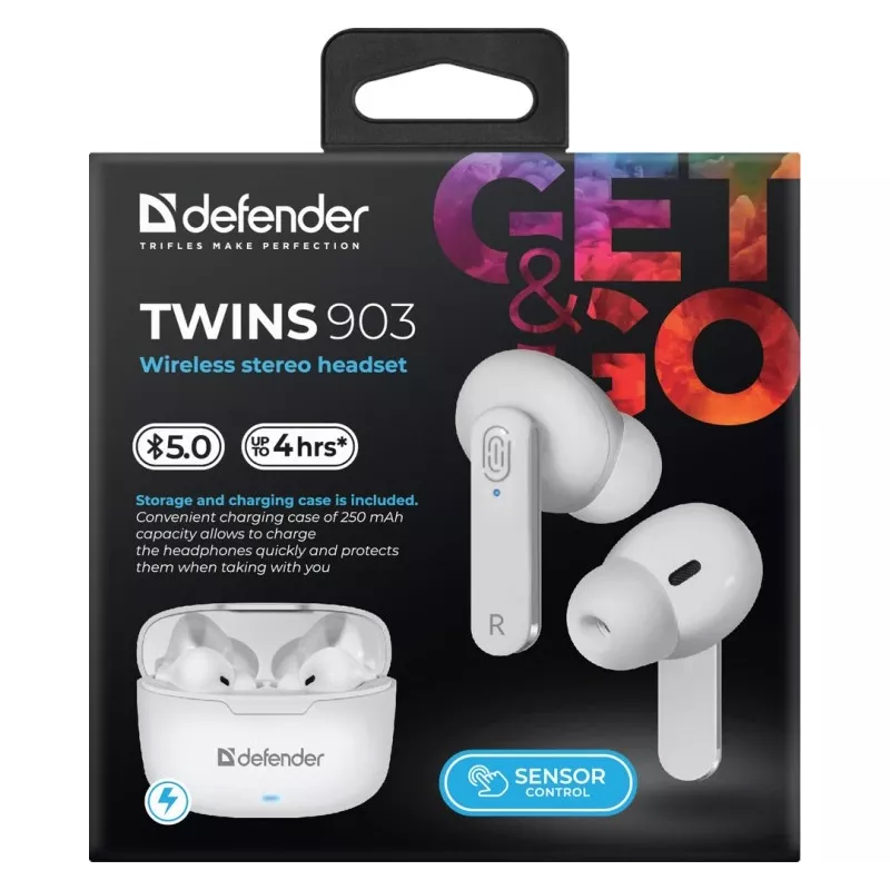 Defender TWINS 903 Bluetooth-Kopfhörer, weiß