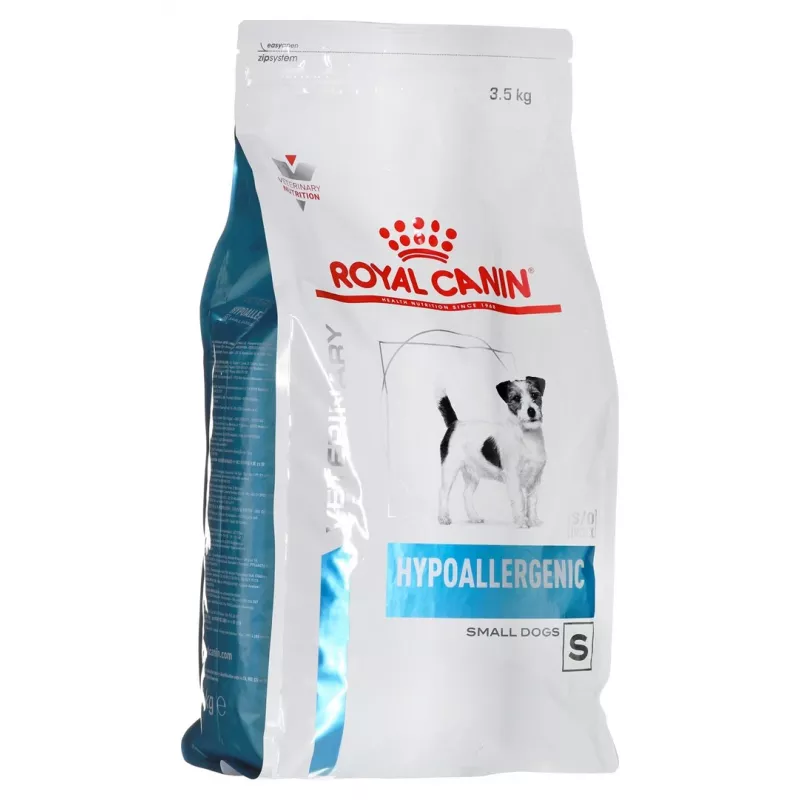 Trockenfutter für Hunde Royal Canin Hypoallergenic Small Breed 3,5 kg — ausgewachsene kleine Hunde, Protein 24 %, Fett 16 %