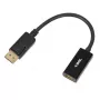DisplayPort-auf-HDMI-Kabeladapter IBOX iadp4k — DisplayPort (Stecker) auf HDMI (Buchse), gerade Stecker, 4K-Unterstützung, Silber