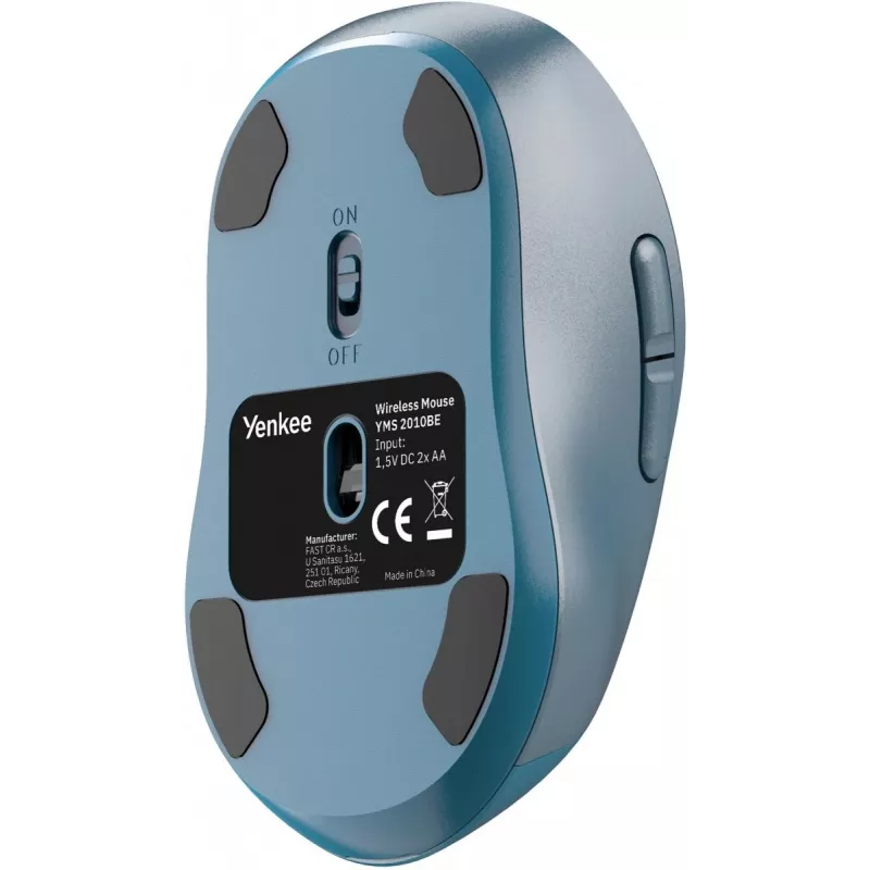 Kabellose Maus YENKEE YMS2010BE Dual-Mode ergonomisch, 2,4 GHz USB-Empfänger + Bluetooth 5.1, 4-stufig DPI 1000–3200, 6 Tasten
