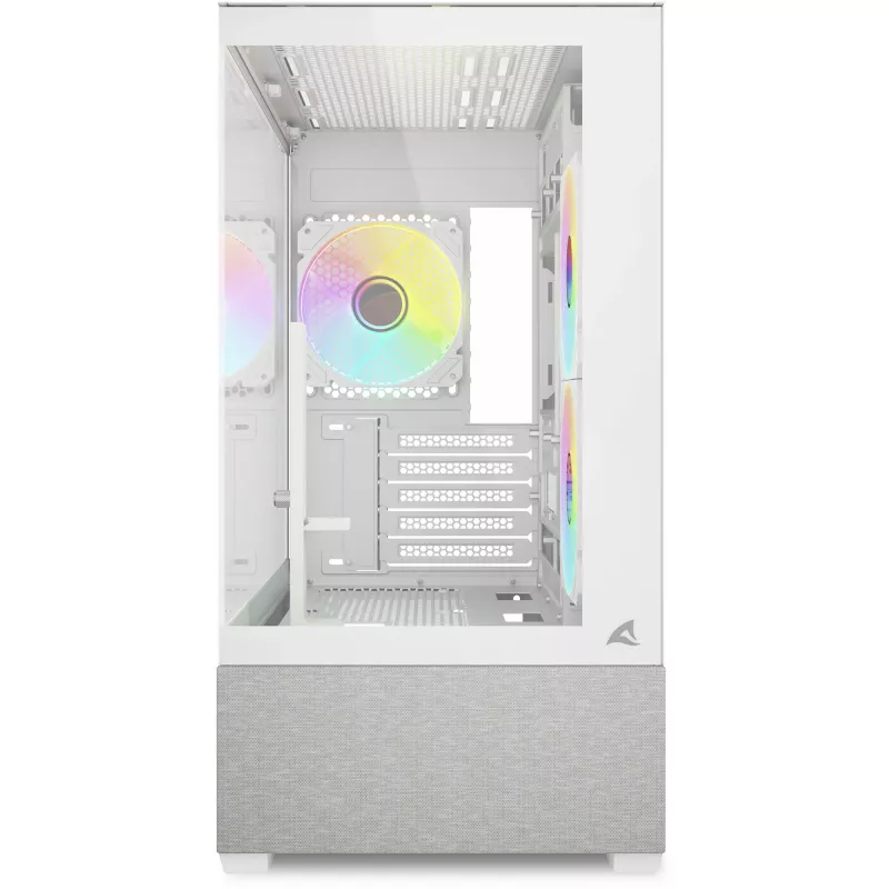 Sharkoon MK7 ARGB mATX Gehäuse 2xGlas Weiß