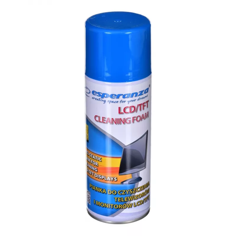 Equipment-Reinigungsschaum ESPERANZA ES119 — 400 ml für LCD/TFT/Plasma-Bildschirme, Mehrfarbig