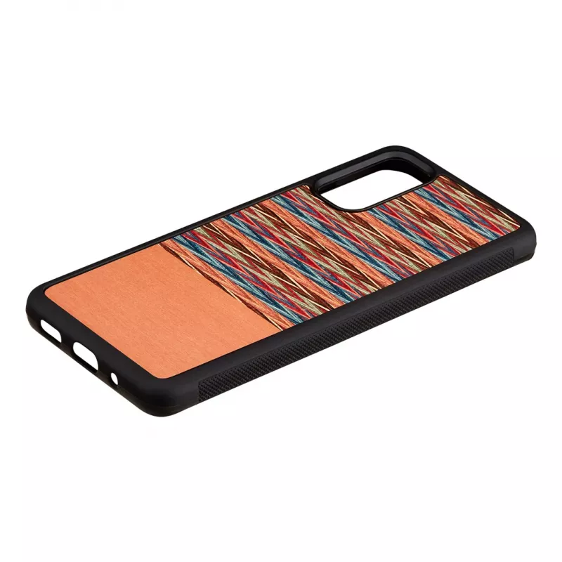 Handyhülle man and wood Galaxy S20 braun kariert schwarz – Schutzhülle für Samsung Galaxy S20