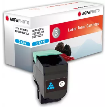 Cyan Kompatibel Tonerkartusche (Alternative to Lexmark 80C0X20, Lexmark 800X2) für Lexmark CX510de