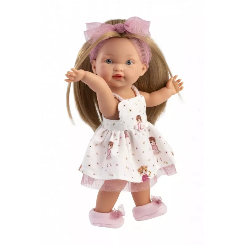 Puppe Llorens Valeria 28 cm – realistische Merkmale, weicher Körper, Vinylkopf und Gliedmaßen