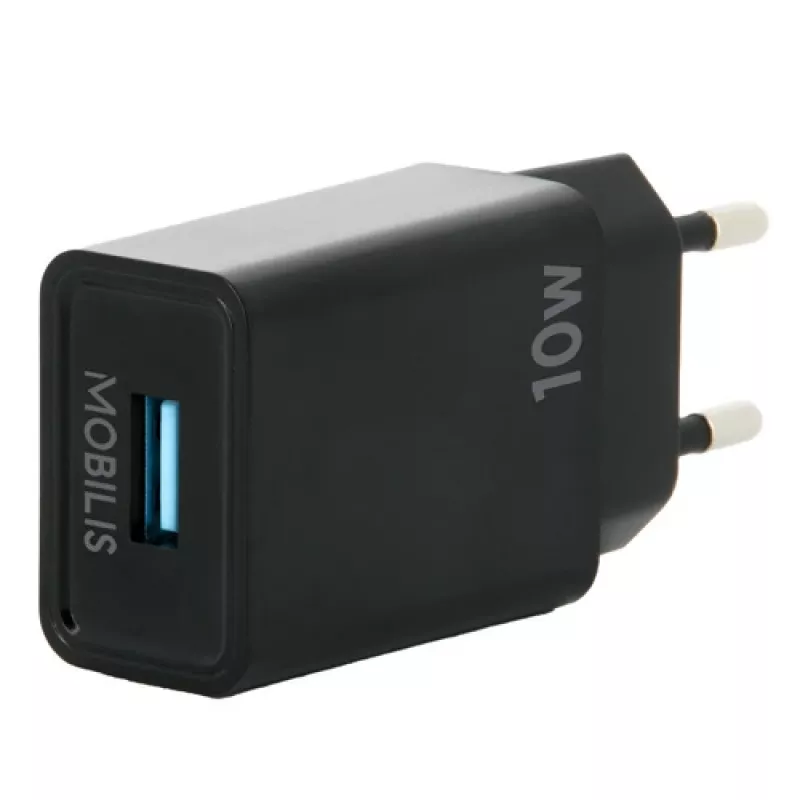 Mobilis - Netzteil - schnell - 10,5 Watt - QC (USB) - Schwarz - Europa (001360)