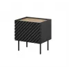 Nachttisch Cama ONDA 50x40x54 cm schwarz MDF/Spanplatte 2er-Set
