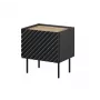 Nachttisch Cama ONDA 50x40x54 cm schwarz MDF/Spanplatte 2er-Set
