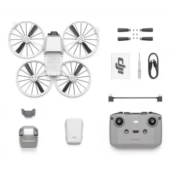 DJI Flip Drohne mit 4 Rotoren, 48 MP Kamera, 3840×2160 Video, 3110 mAh Akku, Schwarz/Weiß
