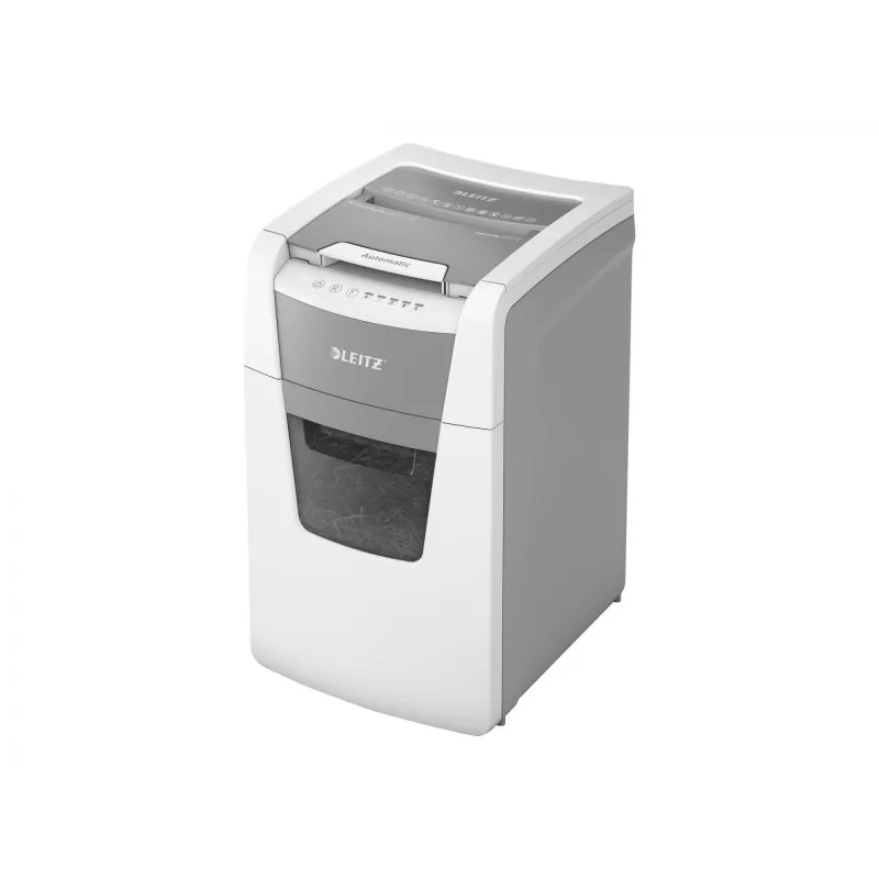 Leitz IQ Autofeed Office 150 Automatischer Aktenvernichter P4, Partikelschnitt, 22 cm, 4 x 30 mm, 44 L, 350 Blatt, 55 dB