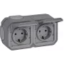 Legrand Plexo neu APWG Schuko 069742L Steckdose 2-fach Grau IP 44 5 (069742L)
