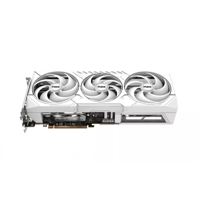 Grafikkarte Sapphire Radeon RX 9070 XT — 16 GB GDDR6, PCIe 5.0, 256-bit, 320 mm, 3-Slot, Weiß