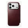 Handyhülle Nomad Modern Leather Folio für Apple iPhone 17 Pro, 6,3 Zoll (16 cm), Leder burgunderrot