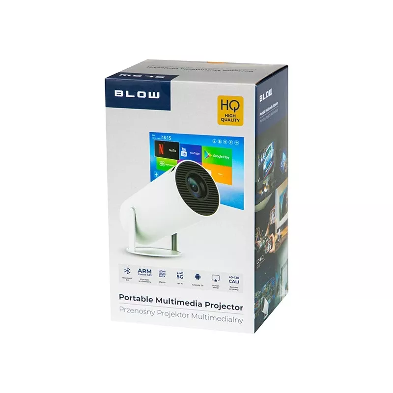 Projektor WiFi Fernbedienung Android TV 130 Zoll 4K Full HD HY300 Pro LED