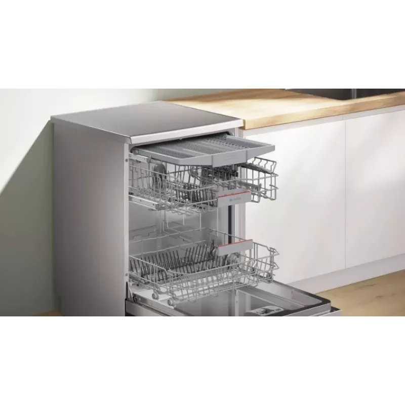 Freistehender Geschirrspüler Bosch SMS4EVI04E — 13 Maßgedecke, 44–46 dB, Energieklasse D, 60×60×84,5 cm