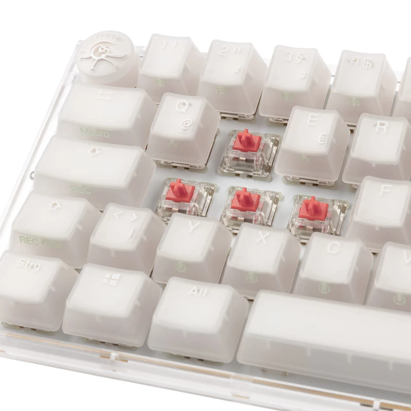 Ducky One 3 Aura White Mini Gaming-Tastatur, RGB-LED - MX-Silent-Red
