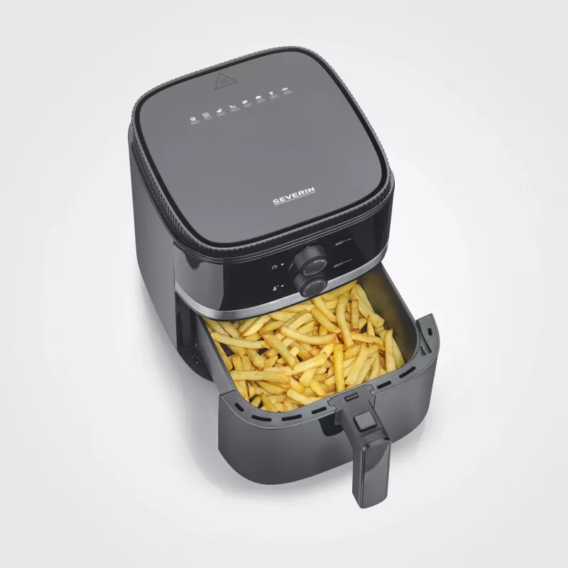 Heißluftfritteuse Severin FR 2452 4,3 L 1500 W Schwarz Silber