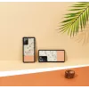Handyhülle Mann und Holz für Samsung Galaxy Note 20 — Rosa Blume auf Schwarz