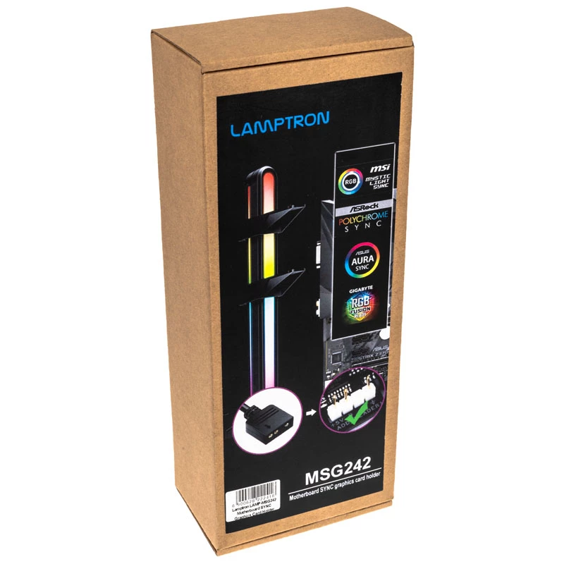 GPU-Stützhalterung Lamptron GPU Halter ARGB — schwarz