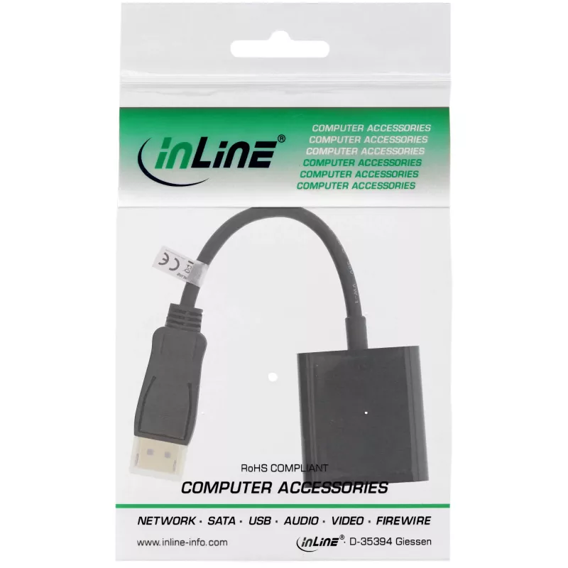Microconnect DPDVID Videokabel-Adapter 0,15 m DisplayPort DVI-D Schwarz
