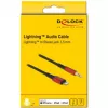 Audio-Kabel DeLOCK 86587 1,5 m 3,5 mm Lightning Schwarz
