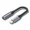 Audio-Adapter Vention Lightning auf 3,5 mm BMBHA, Lightning auf 3,5 mm kabelgebundener Adapter mit 0,1 m Kabel, grau