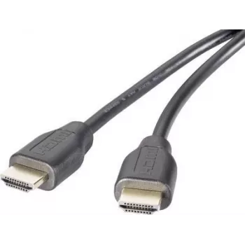 SpeaKa Professional HDMI-Verbindungskabel 1,00 m Audio Return Channel, vergoldete Kontakte Schwarz [1x HDMI-Stecker - 1x HDMI-Stecker] (SP-9021120)