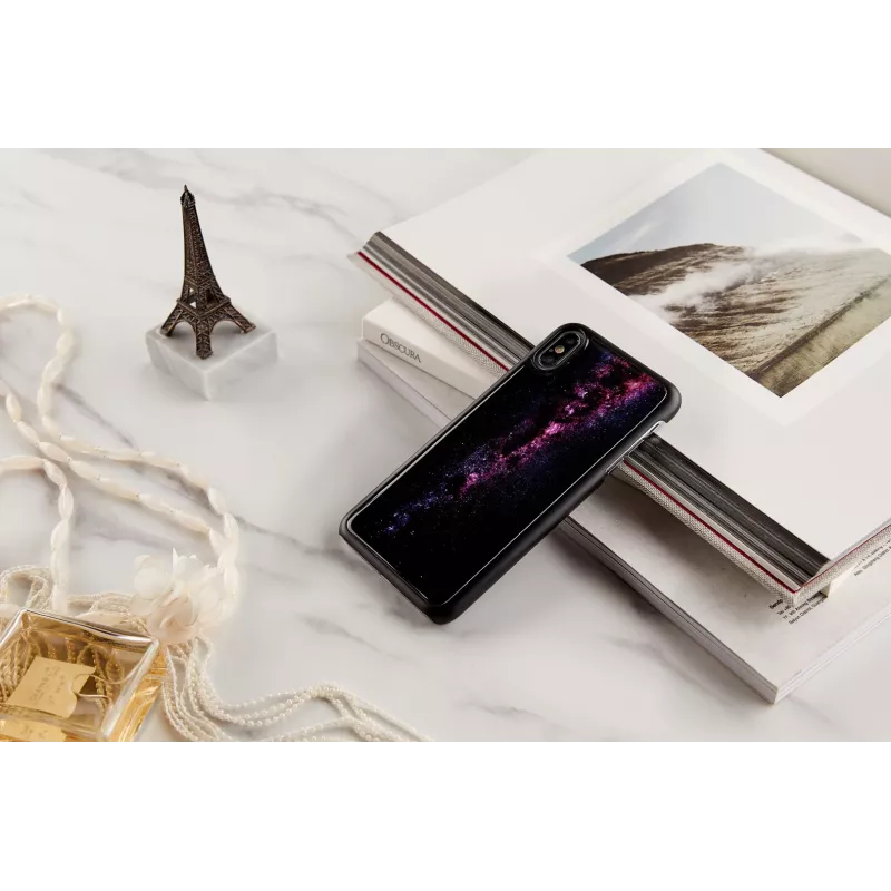 Handyhülle iKins für iPhone XS Max — milky way Schwarz