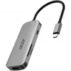 7-in-1 USB-C Dongle Acer — USB 3.2 Gen 1 Typ-C, 3x USB-A, HDMI, SD/MicroSD, 100W PD, Silber