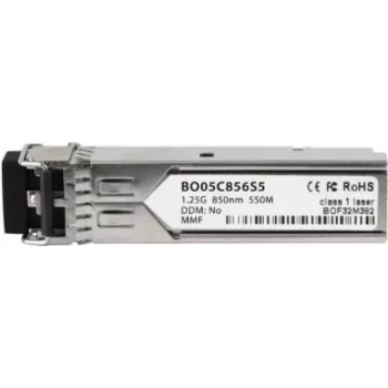 BlueOptics SFP-Transceiver, LC-Duplex, 1000BASE-SX, Multimode-Faser, 850 nm, 550 Meter, 0 °C/+70 °C, DD