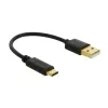 DeLOCK USB-Ladekabel Typ-A auf USB Typ-C 15 cm Schwarz